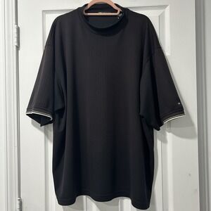 Wedge Golf And Beyond Black Short Sleeve Shirt‎ 100% Polyester Men's XXL W Logo
